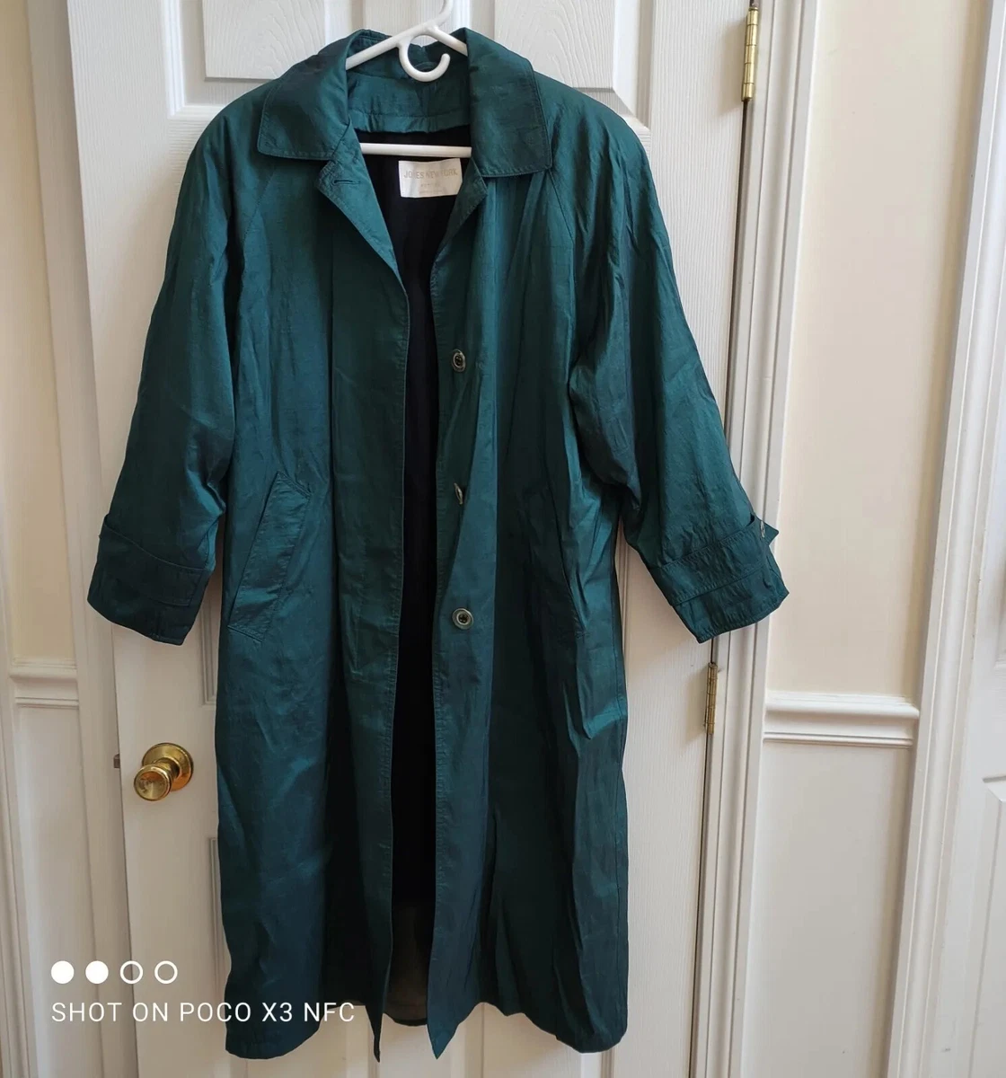 Iridescent top trench coat