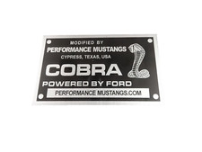 DATA PLATE FITS TO MUSTANG G.T. 350 CARROLL SHELBY #V298-8