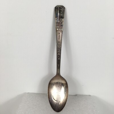 1939 World's Fair Souvenir Spoon Theme Building Aviation Wm Rogers IS Airplanes