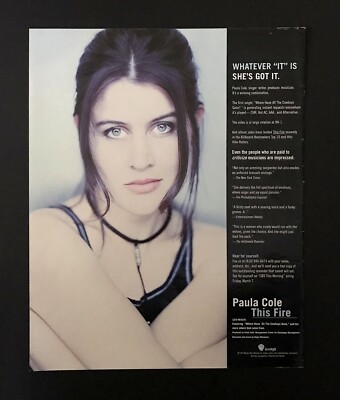 Paula Cole This Fire 1997 Short Print Poster Type Ad, Promo Advert | eBay