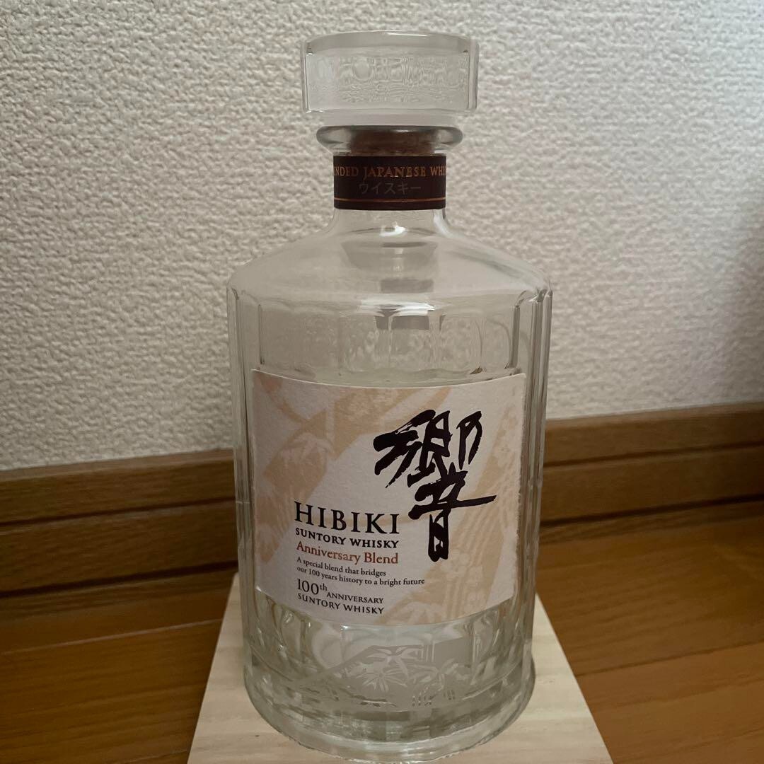 Suntory HIBIKI Empty Bottle BOX Whisky Alcohol Japan 100th
