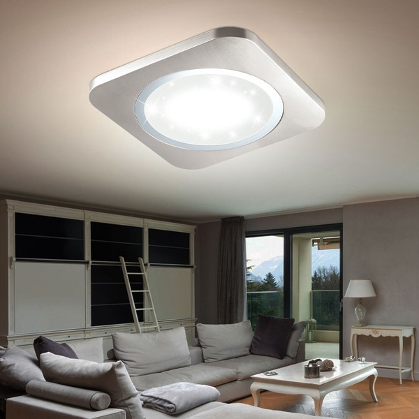 Led Aufbau Leuchte Kristall Effekt Arbeits Zimmer Decken Lampe Chrom Beleuchtung-image