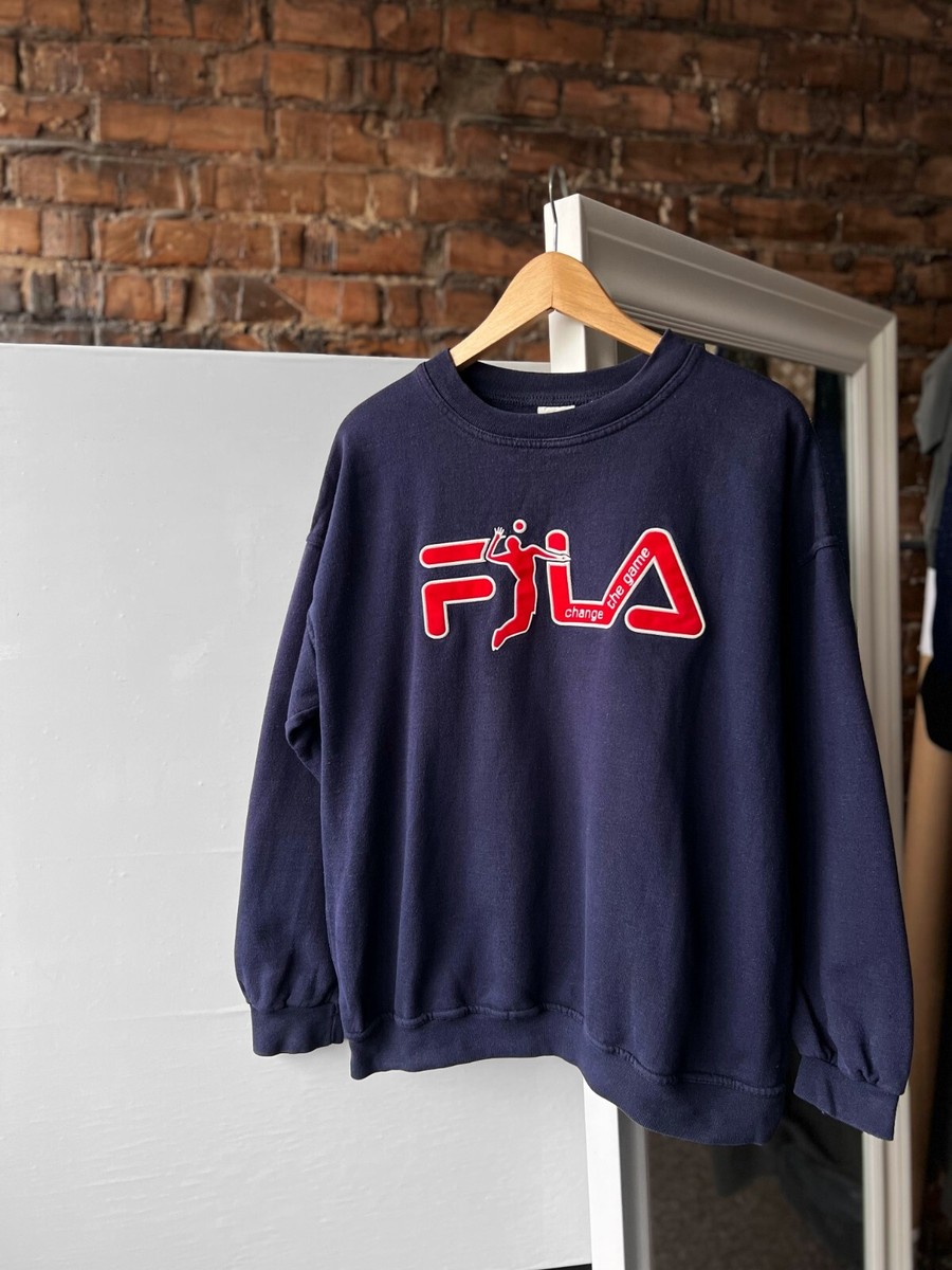 Fila 90s Fila Vintage Sweater Fila Vintage Men's Y2K 90s Blue Long