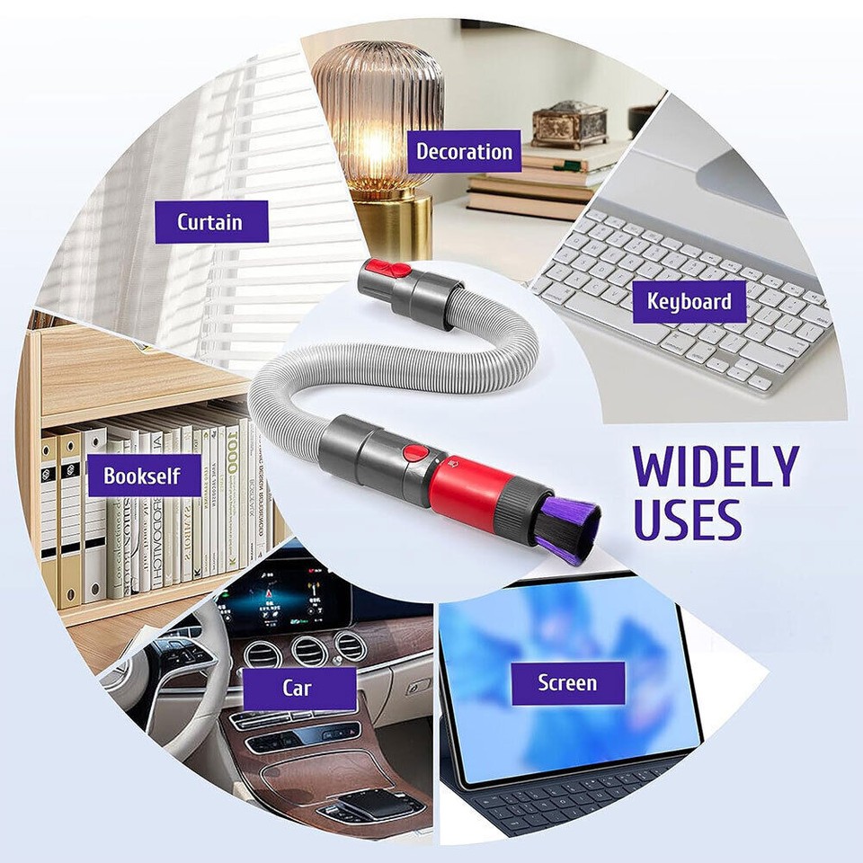 Dust Brush Flexible Extension Hose Replacement Parts For Dyson V7 V8