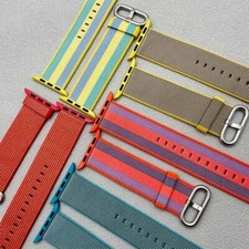 Genuine Apple Watch Series 10 9 8 SE Woven Nylon band 42MM 44MM 45MM 46MM 49MM