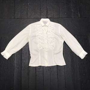frilly button up shirt