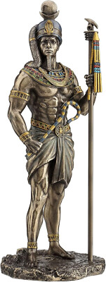 Khonsu Altägyptischer Gott des Mondes Bronze Finish Statue Skulptur Figur