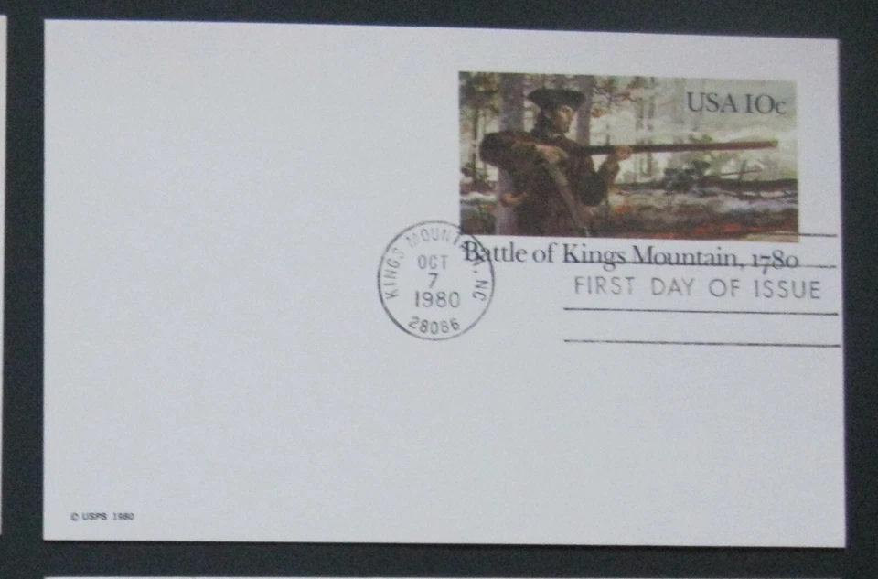 FD Issue Bicent. Rev. Postcards:Geo.Rogers Clark,Kings Mt.,Rochambeau,Cowpens - Image 3 of 4