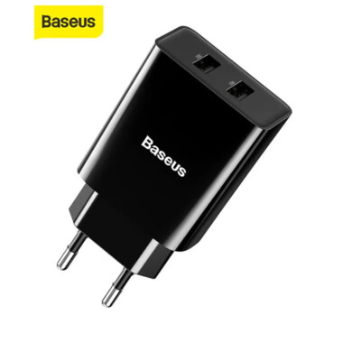 Baseus Dual USB Charger EU Plug Charger 2.1A Mini Wall Charger Travel Charger