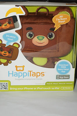HAPPITAPS Huggable Smartphone Friends ''Beary'' Brown iPhone/iPod Touch Compatible