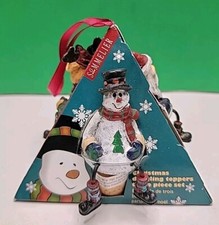 3 piece Christmas Dangling Wine Toppers  - Santa, Reindeer & Snowman.