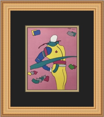 Peter Max Modern Dega Man Custom Framed Print Free Shipping
