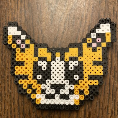 Original Kitten Perler Melt Bead Pixel Sprite Artwork Hand Made Cat