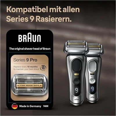 Original Braun 94M Kombipack Ersatzscherteil Scherkopf für Series 9 Pro Rasierer