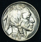1937-S 5C Buffalo Nickel BU Gem ~ 26102