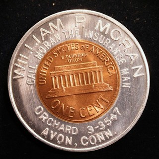NICE Encased 1959 p Lincoln cent William P. Moran Avon Connecticut
