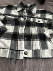 Lularoe XL Great Outdoors Berlin Jacket Coat Black White Grey Plaid — photo 2