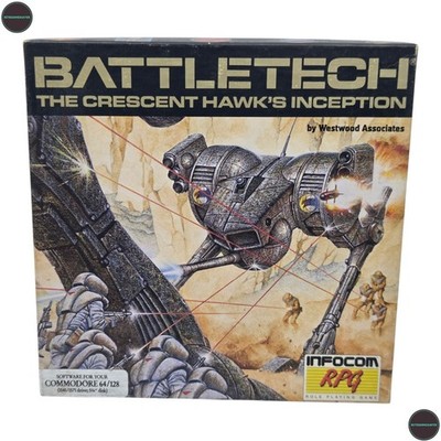 Battletech the crescent Hawk´s Inception C64 Disk Spiel Big Box CIB Infocom 1989