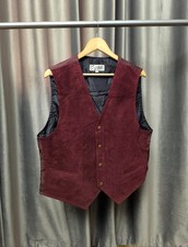 Vintage Burgundy Suede Leather Vest B-B Dacota Women's Western Boho Size L