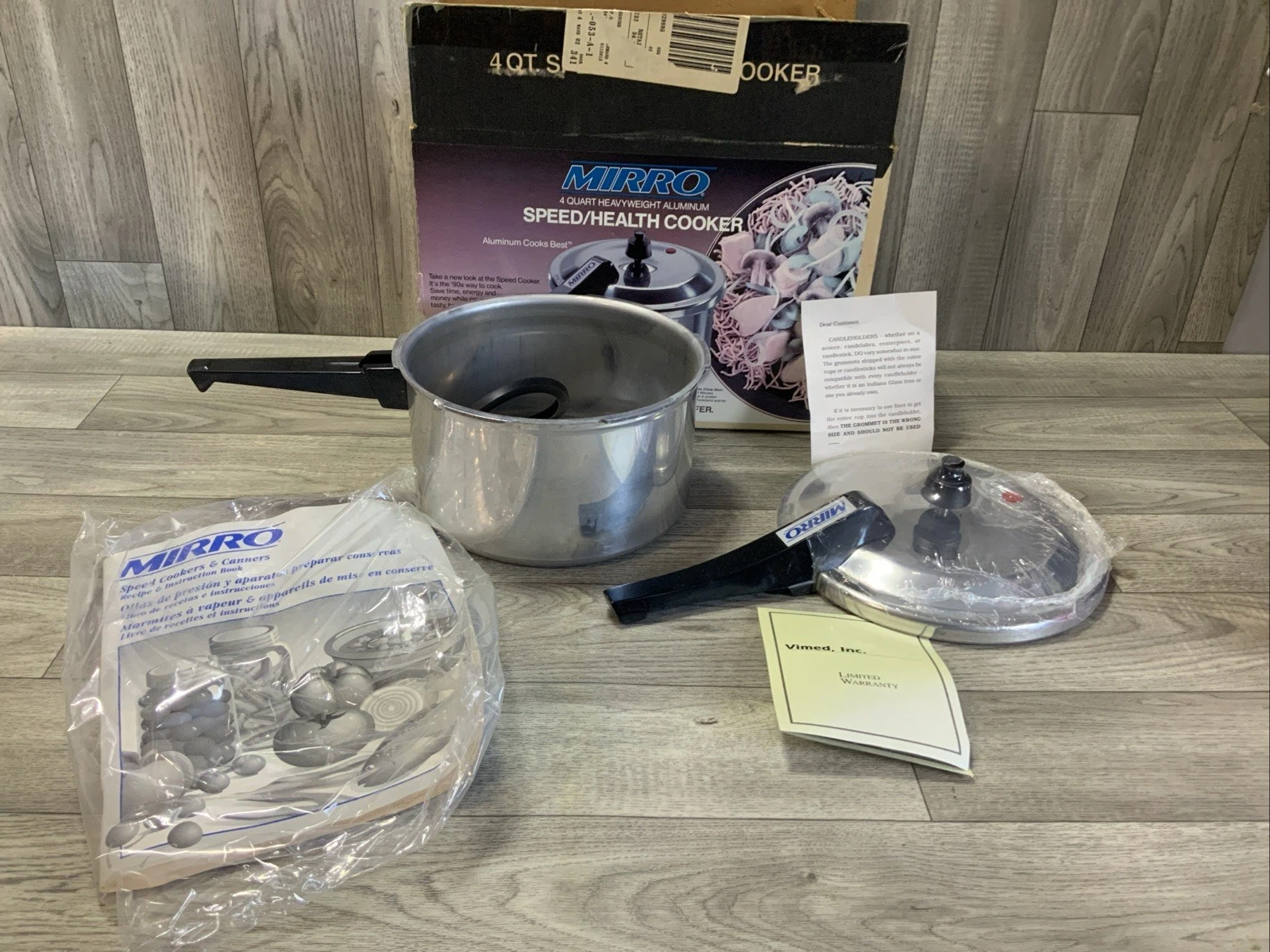 Vintage Mirro Deluxe Pressure Cooker & Canner 4 Quart M-0594 New In Box