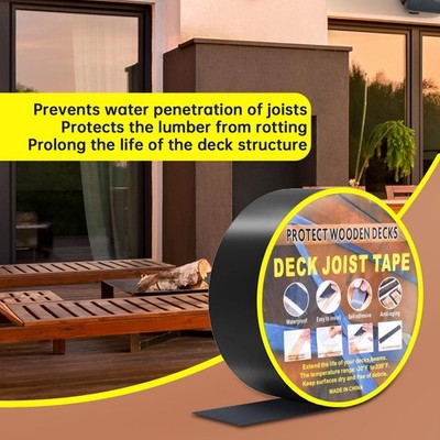 Joist Tape 2''×50', Deck Joist Tape Butyl Sealant Joist Flashing Tape for Decking