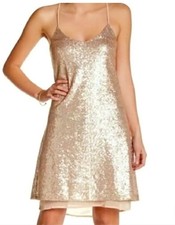NWT Free Press Gold Sequin Criss Cross Back M...
