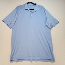 johnnie-O Polo Shirt Mens XL Blue Performance Stretch Short Sleeve Golf