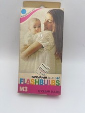 Vintage Sylvania Blue Dot M3 Flashbulbs Clear Camera Flash 11 Bulbs NOS USA