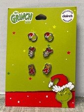 NEW Dr. Seuss The Grinch 3 Pair of Christmas Earrings