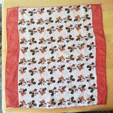 Vintage Disney Mickey Minnie Mouse Sheer Bandana Scarf USA 90's