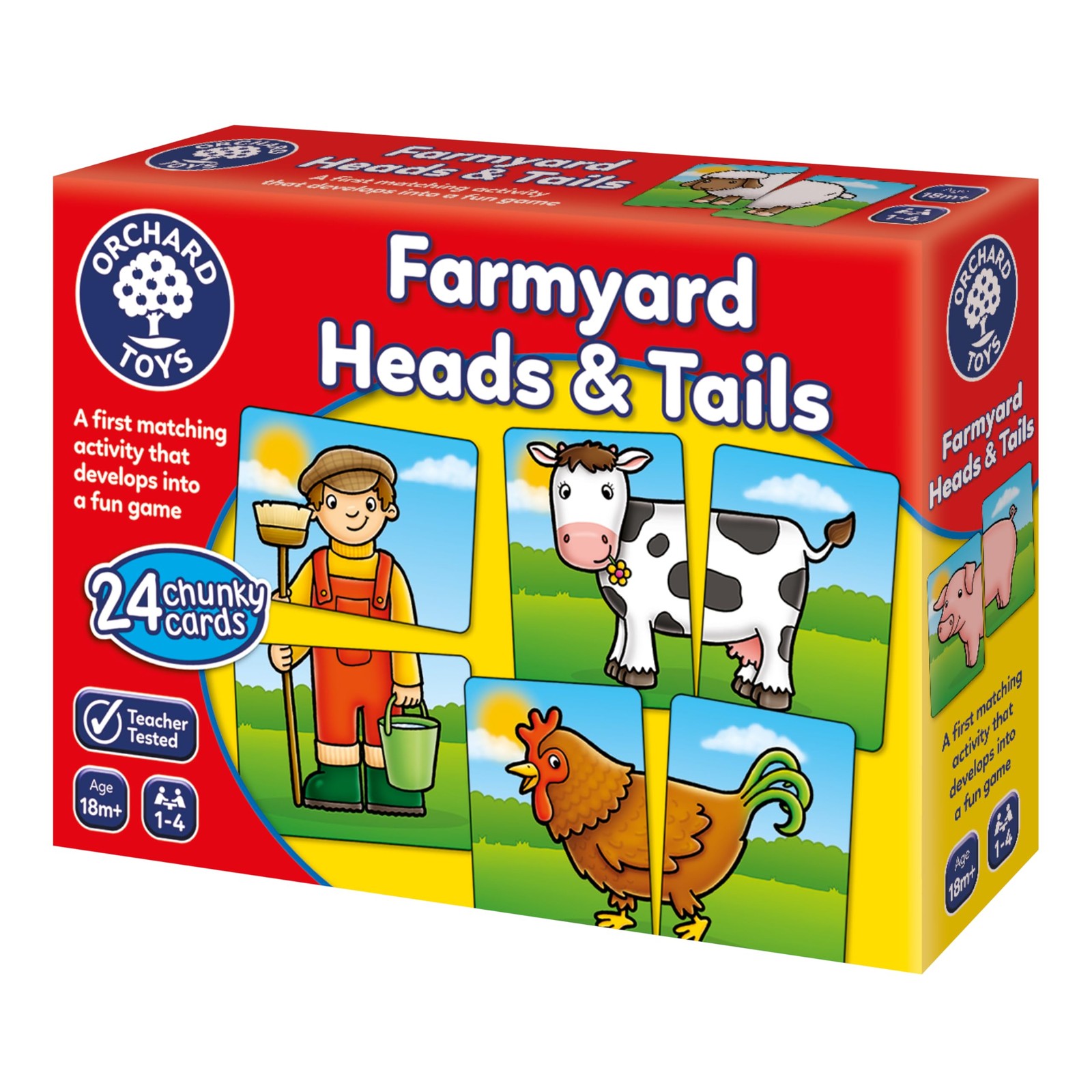 Orchard Toys Farmyard Heads and Tails Game, Memory & 1 item, Multicolor