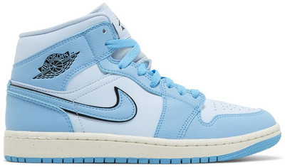 Air Jordan Womens Air Jordan 1 Mid Ice Blue DV1302-400 Women Size
