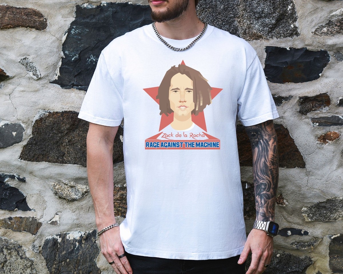 Rage Against D Machine Zack De La Rocha T-Shirt Vintage Black