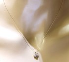 14k Yellow gold natural .20ct diamond pendant chain link necklace 1.5g 17.5" — photo 2