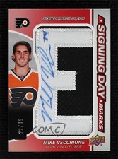 2017-18 SP Game Used Signing Day Marks 22/35 Mike Vecchione #SDM-MV Auto 0c3