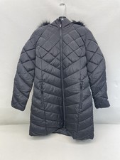 TOMMY HILFIGER WOMENS LONG DOWN PUFFER JACKET BLACK SIZE LARGE