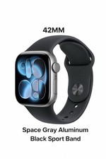 SEALED  Apple Watch Series 11 42mm GPS Space Gray w Black Sport Band S/M