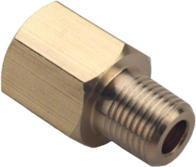 #ad Dewhel Brass 1 8 NPT Female to 1 8 BSPT Male Gauge Sensor Sender Thread Adapter $10.79