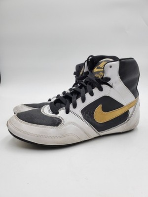 Nike Greco Supreme Wrestling Shoes Womens Size 8.5 Rare White Leather Vtg 2009