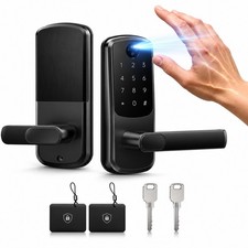 Camcamp Palm Vein Smart Lock Keyless Entry Smart Locks W/ Handle for Front Door