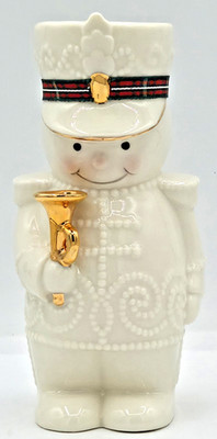 Lenox Toy Soldier Band Porcelain VASE Gold Accents Christmas 6.5'' FREE SHIP 