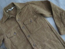 VTG Woolrich Made in USA Heavy whipcord weave wool nylon button down shirt S