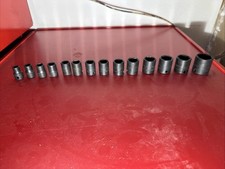 Snap-on 14pc 38 Drive Metric Shallow Impact Socket Set 819 2124 214imfmya