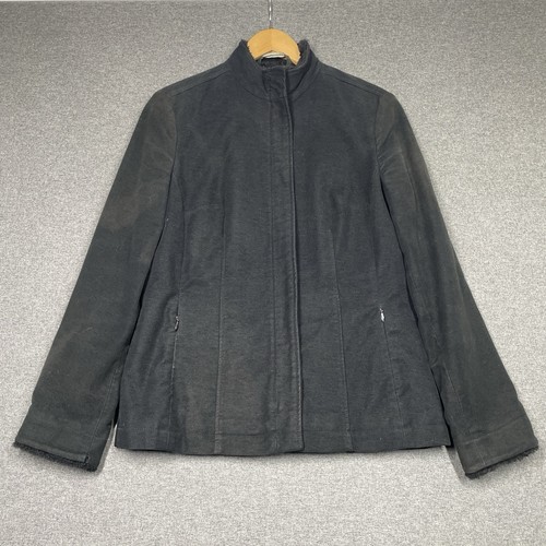 Laura Ashley, Vintage Laura Ashley Jacket Faux Suede Black Lined Women’s Uk8