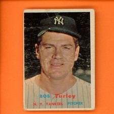 1957 Topps Bob Turley #264 New York Yankees VG