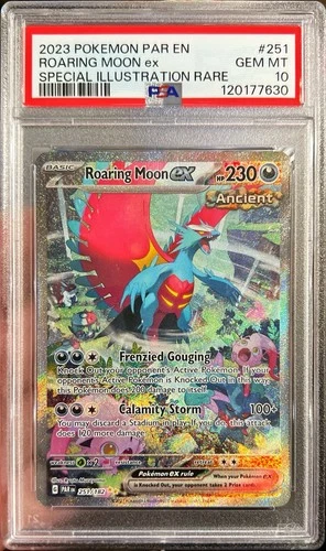 Pokemon Paradox Rift Roaring Moon Special Illustration Rare 251/182 PSA 10 SIR