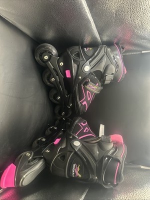 Wookrays Inline Skate Kids Black Outdoor New 35-38 Medium M Youth