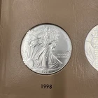 1998 $1 American Silver Eagle 1 Troy Oz Bullion US MINT IN PLASTIC CAPSULE