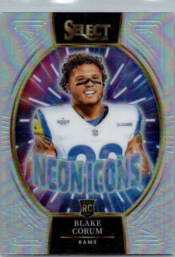 2024 Panini Select - Neon Icons Blake Corum #1 Silver Prizm (RC)