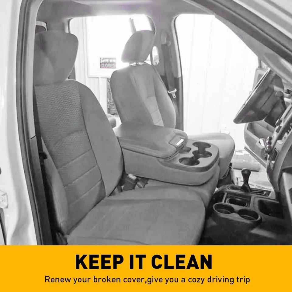 Gray Center Console Lid Armrest Cover For 2013 2014 2015 2016-18 Dodge Ram 1500 Foto 3 de 4